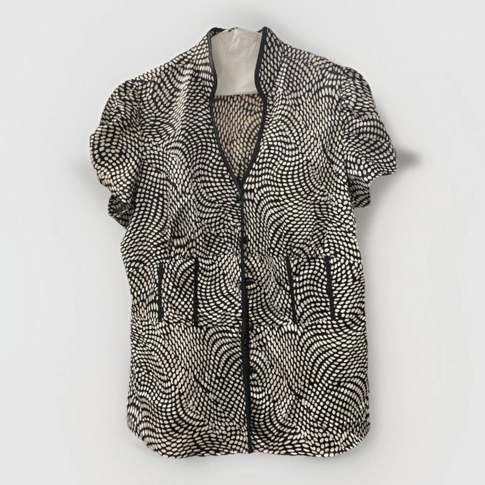 Dressbarn Monochrome Patterned Blouse